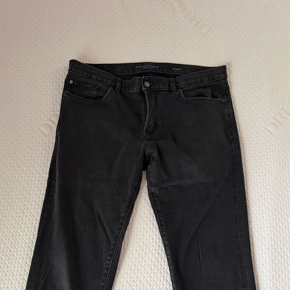 Banana Republic Black Traveler Slim Jeans